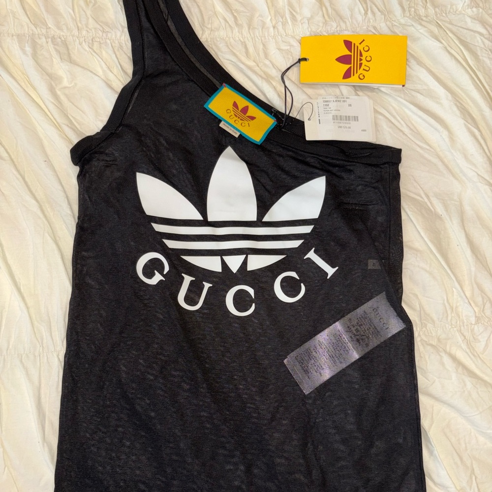 Gucci x Adidas One-Shoulder Tank Top